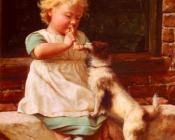 查尔斯斯彭斯莱赫 - A Young Girl And Her Dog